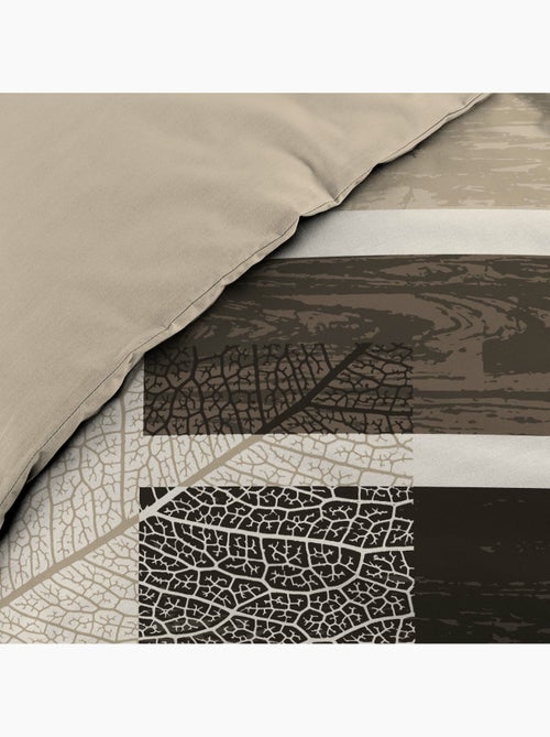 Funda nórdica + 2 fundas de almohada – algodón 42 hilos – motivo so natural - Kiabi Funda nórdica + 2 fundas de almohada – algodón 42 hilos – motivo so natural - Kiabi
