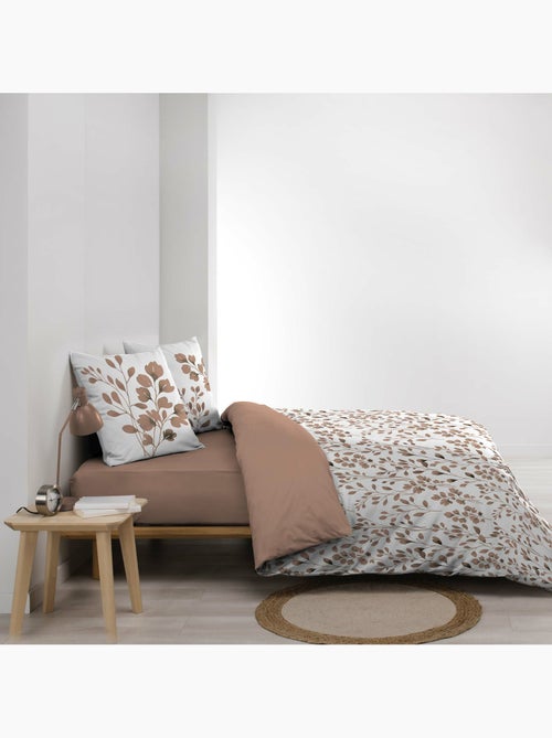 Funda nórdica + 2 fundas de almohada – algodón 57 hilos – estampado vegetal - Kiabi Funda nórdica + 2 fundas de almohada – algodón 57 hilos – estampado vegetal - Kiabi