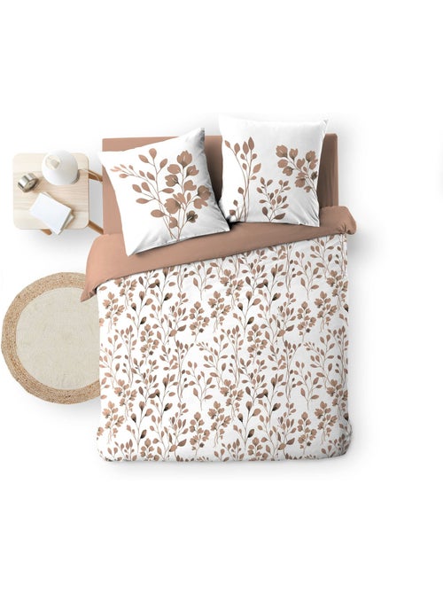 Funda nórdica + 2 fundas de almohada – algodón 57 hilos – estampado vegetal - Kiabi Funda nórdica + 2 fundas de almohada – algodón 57 hilos – estampado vegetal - Kiabi