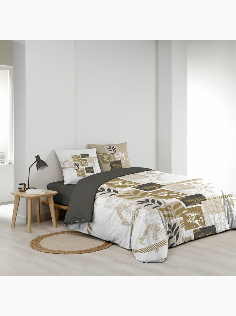 Funda nórdica 240 x 220 cm + 2 fundas de almohada – algodón 57 hilos – utopia Beige - Kiabi