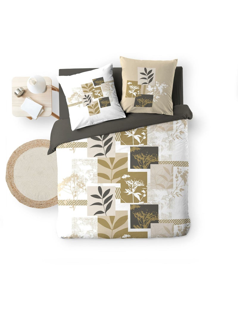 Funda nórdica 240 x 220 cm + 2 fundas de almohada – algodón 57 hilos – utopia Beige - Kiabi