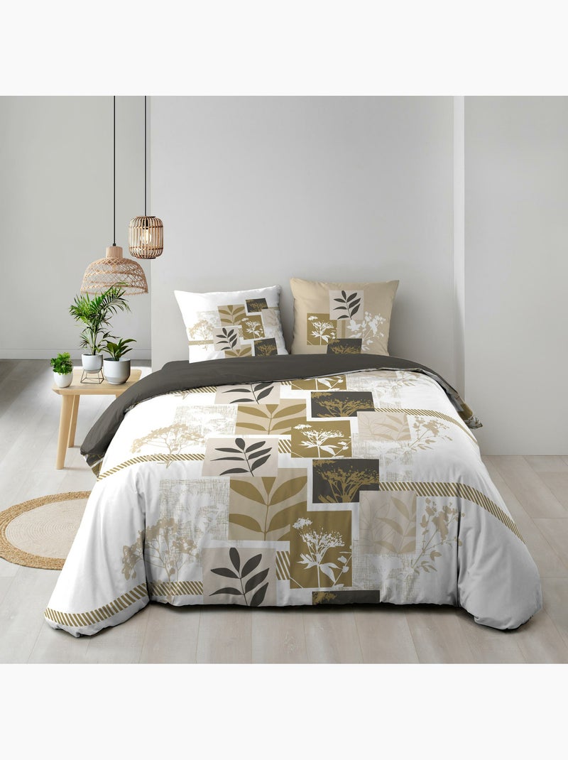 Funda nórdica 240 x 220 cm + 2 fundas de almohada – algodón 57 hilos – utopia Beige - Kiabi