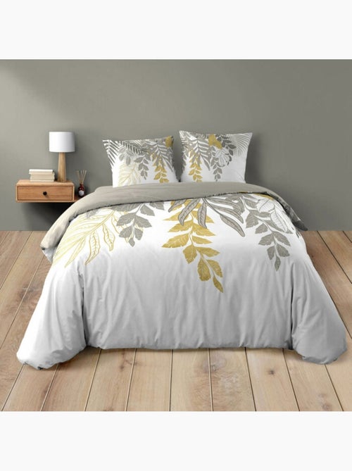 Funda nórdica 240 x 220 cm algodón 42 hilos + 2 fundas de almohada orlana - Kiabi Funda nórdica 240 x 220 cm algodón 42 hilos + 2 fundas de almohada orlana - Kiabi