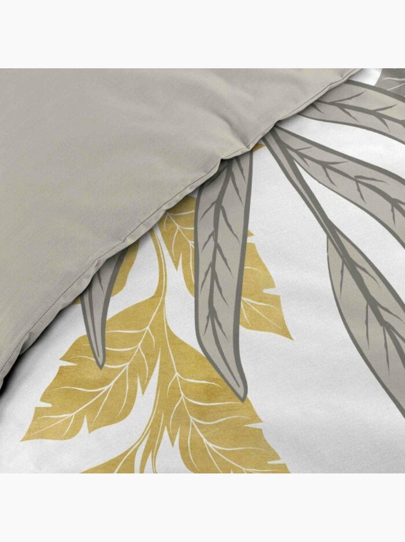 Funda nórdica 240 x 220 cm algodón 42 hilos + 2 fundas de almohada orlana Blanco - Kiabi