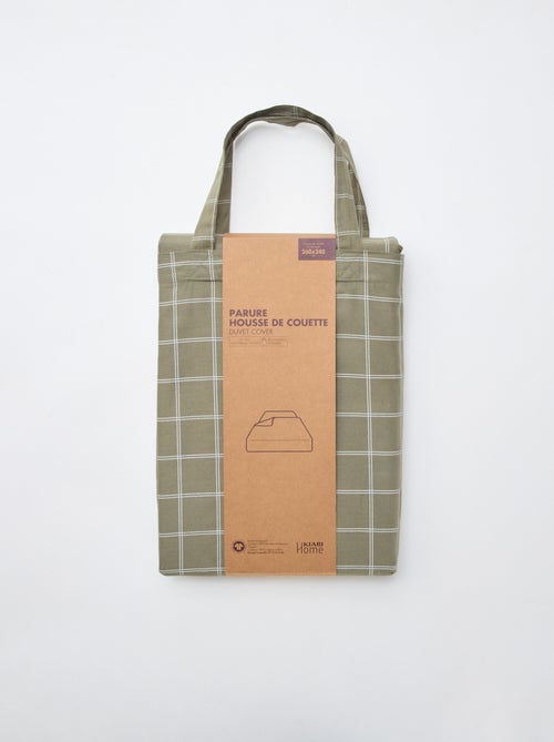 Funda nórdica (260 x 240cm) a cuadros - Kiabi