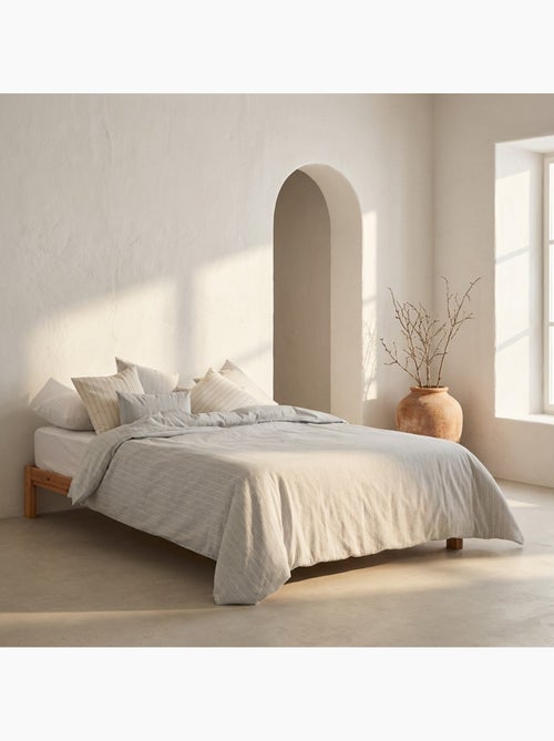 Funda nórdica algodón hilo relieve, tejido texturizado. No incluye fundas de almohada. - Kiabi