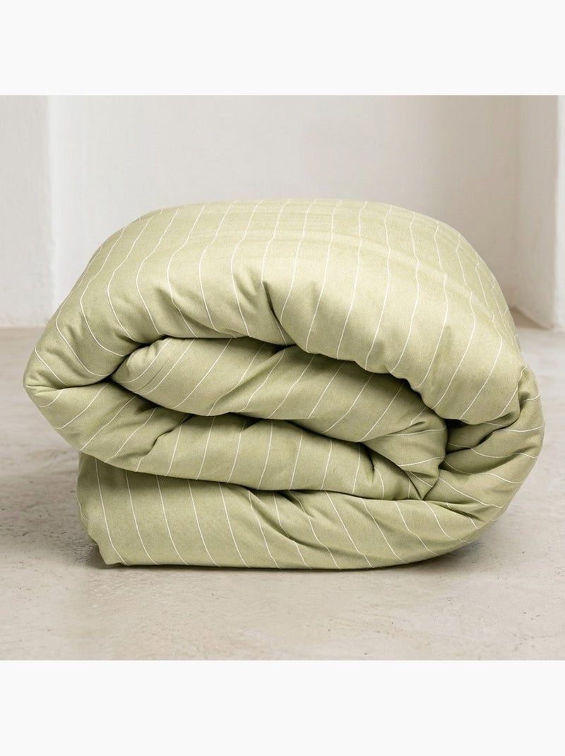 Funda nórdica algodón hilo relieve, tejido texturizado. No incluye fundas de almohada. Verde - Kiabi