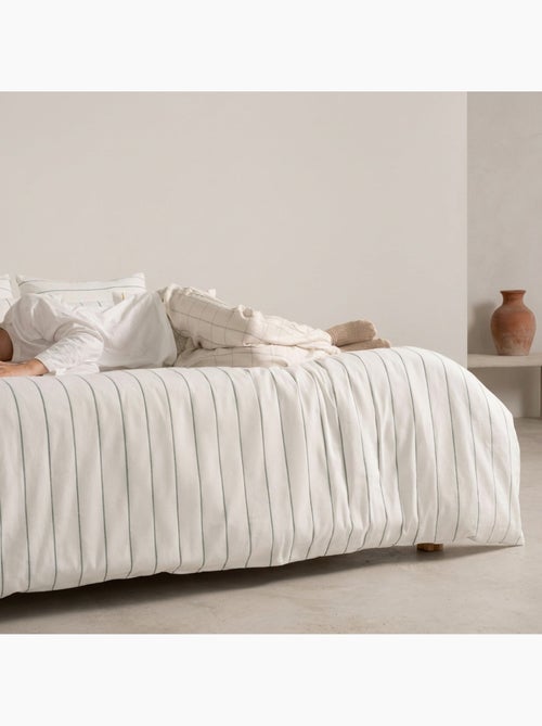 Funda nórdica algodón hilo relieve tintado, tejido texturizado. No incluye fundas de almohada. - Kiabi