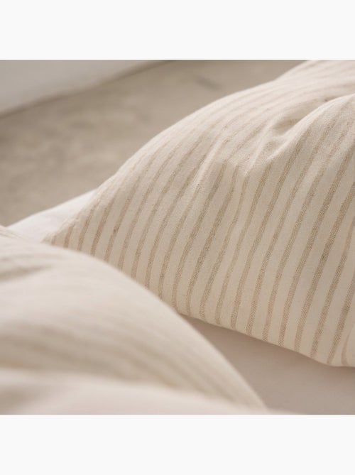 Funda nórdica algodón hilo tintado rayas, tejido texturizado. No incluye fundas de almohada. - Kiabi