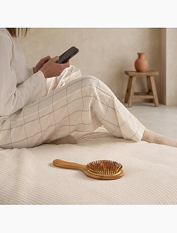 Funda nórdica algodón hilo tintado rayas, tejido texturizado. No incluye fundas de almohada.