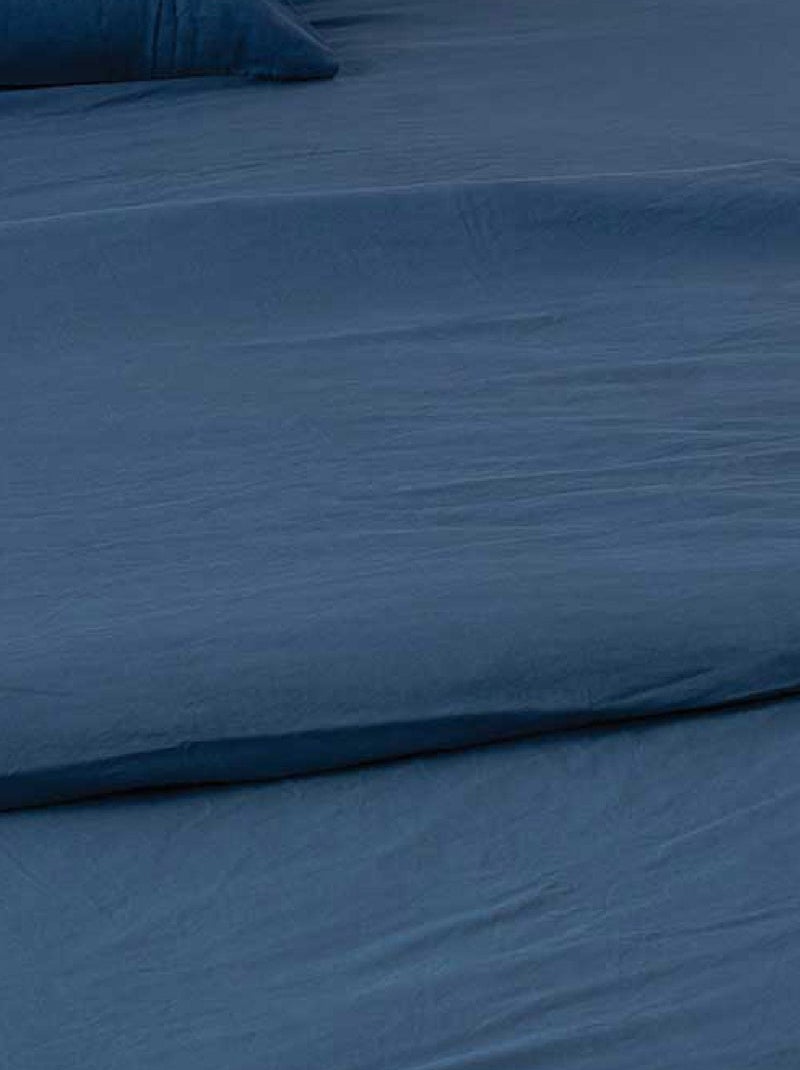 Funda Nórdica Algodón Lavado Oekotex Azul petróleo - Kiabi