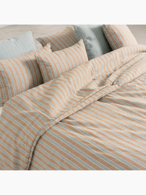 Funda nórdica algodón rayas relieve, tejido texturizado. No incluye fundas de almohada. - Kiabi