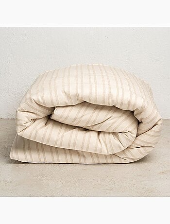 Funda nórdica algodón rayas relieve, tejido texturizado. No incluye fundas de almohada.