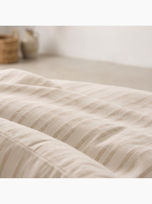 Funda nórdica algodón rayas relieve, tejido texturizado. No incluye fundas de almohada. - Kiabi