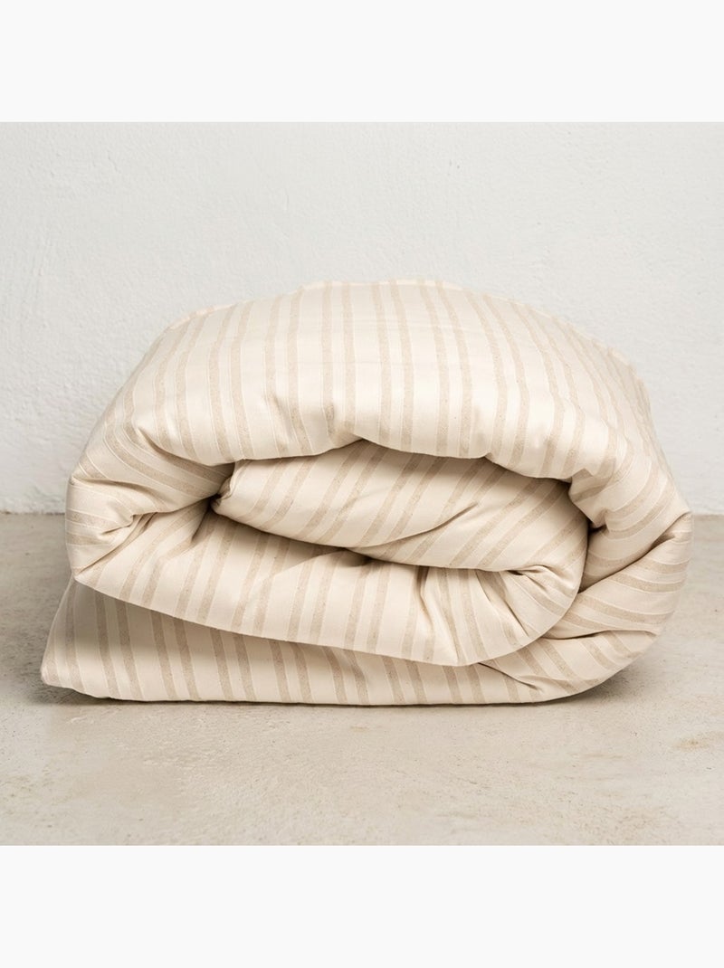 Funda nórdica algodón rayas relieve, tejido texturizado. No incluye fundas de almohada. Crudo - Kiabi