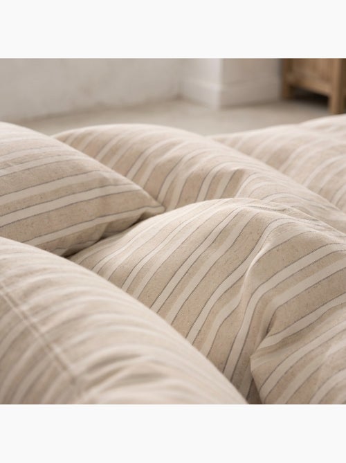 Funda nórdica algodón rayas relieve, tejido texturizado. No incluye fundas de almohada. - Kiabi