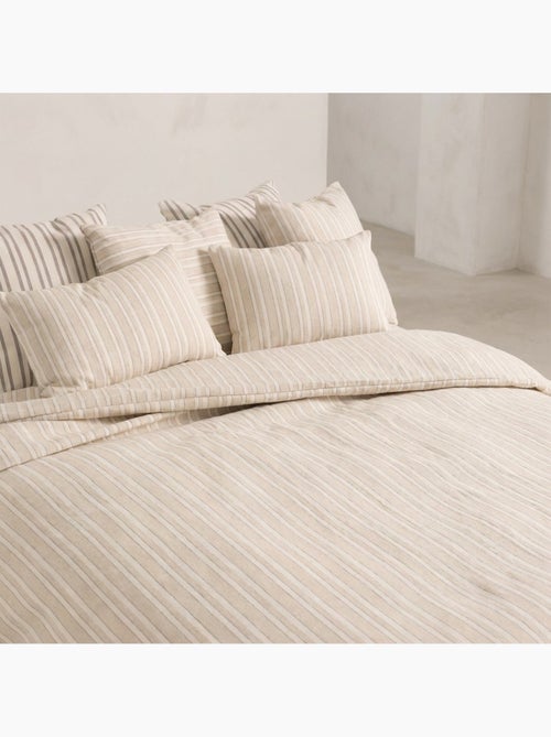 Funda nórdica algodón rayas relieve, tejido texturizado. No incluye fundas de almohada. - Kiabi