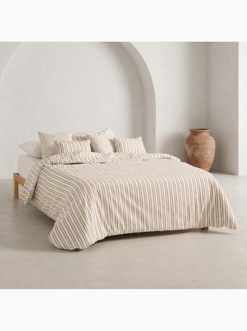 Funda nórdica algodón rayas relieve, tejido texturizado. No incluye fundas de almohada. - Kiabi