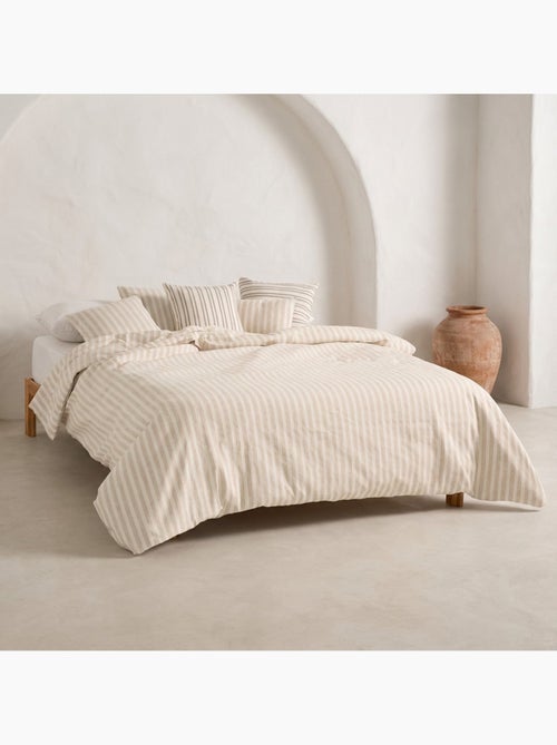 Funda nórdica algodón rayas relieve, tejido texturizado. No incluye fundas de almohada. - Kiabi