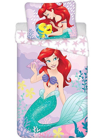 Funda nórdica ariel princesa disney 140x200 cm - algodón - juego de cama infantil