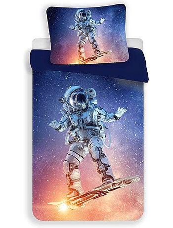 Funda nórdica astronauta 140 x 200 cm + almohada - conjunto de cama infantil