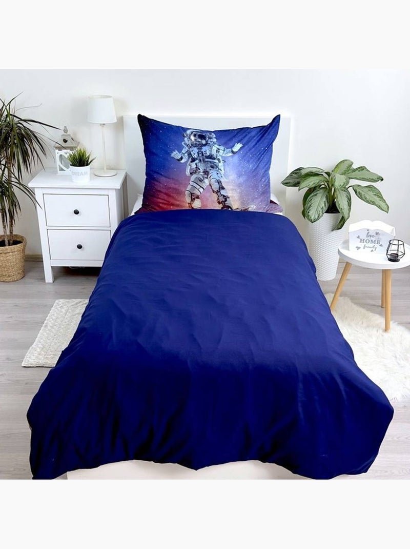 Funda nórdica astronauta 140 x 200 cm + almohada - conjunto de cama infantil Azul marino - Kiabi