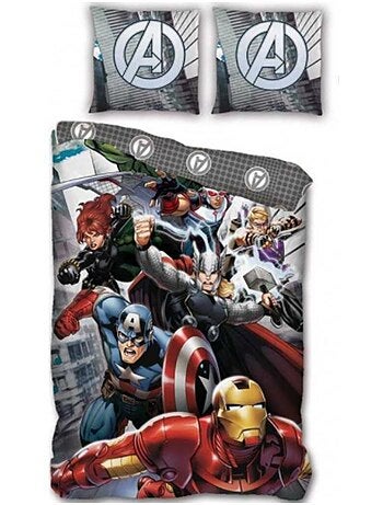 Funda nórdica avengers marvel 140x200 cm + funda de almohada - juego de cama infantil