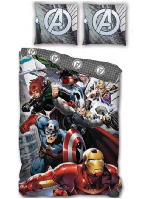 Funda nórdica avengers marvel 140x200 cm + funda de almohada - juego de cama infantil - Kiabi Funda nórdica avengers marvel 140x200 cm + funda de almohada - juego de cama infantil - Kiabi