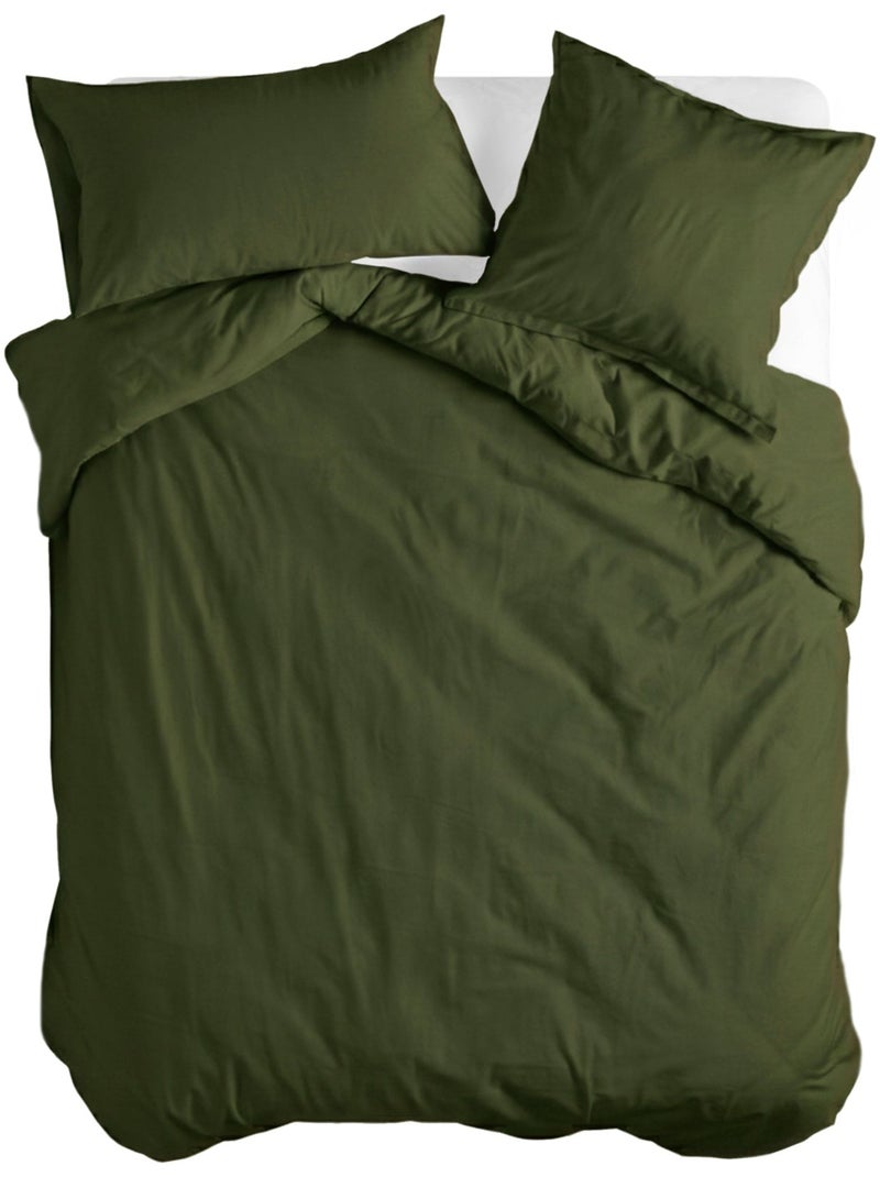 Funda nórdica Basic "Happyfriday" Verde oliva - Kiabi