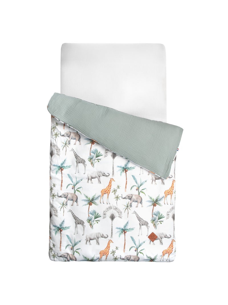 Funda nórdica bebé reversible gasa de algodón | SEVIRA KIDS Blanco - Kiabi