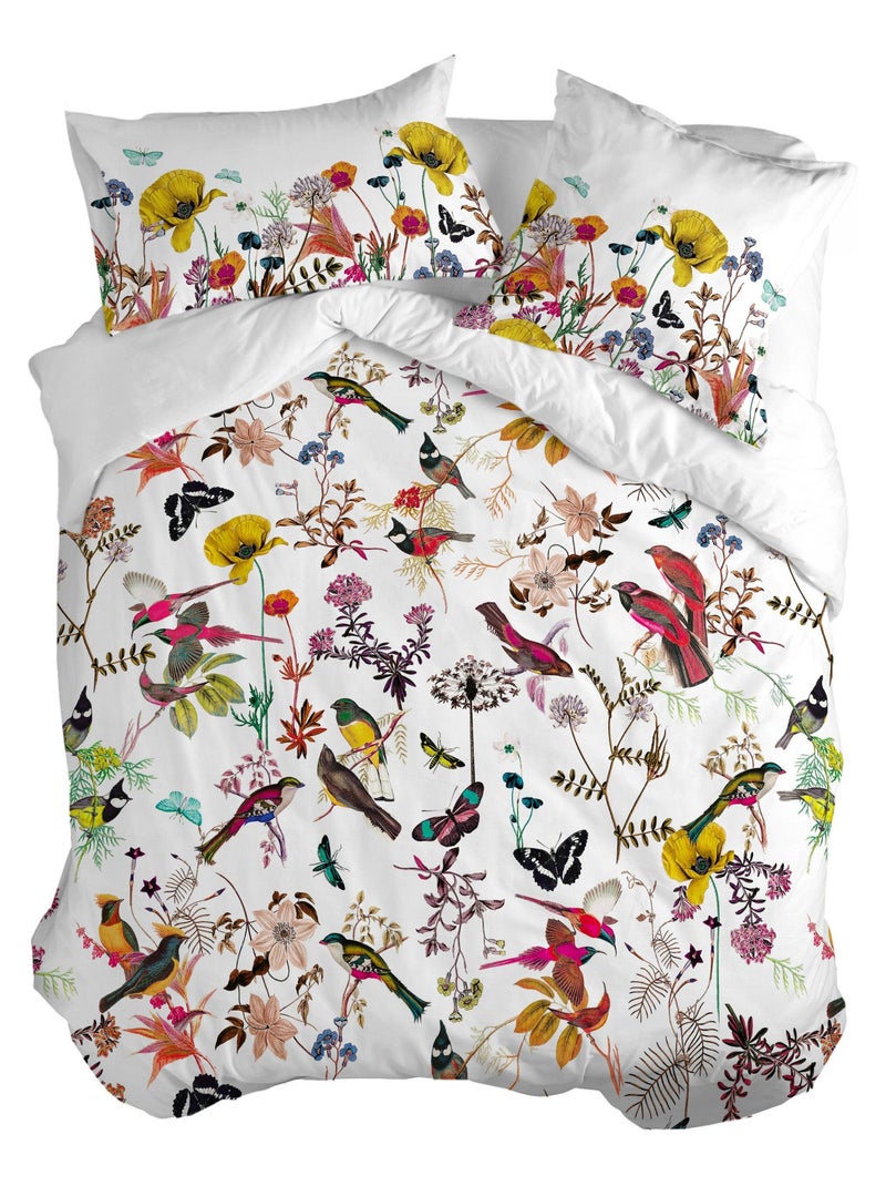 Funda nórdica Birds of paradise "Happyfriday" Blanco - Kiabi