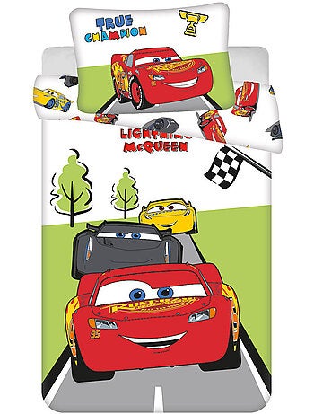 Funda nórdica cars champion 100x135 cm + funda de almohada - juego de cama para bebé