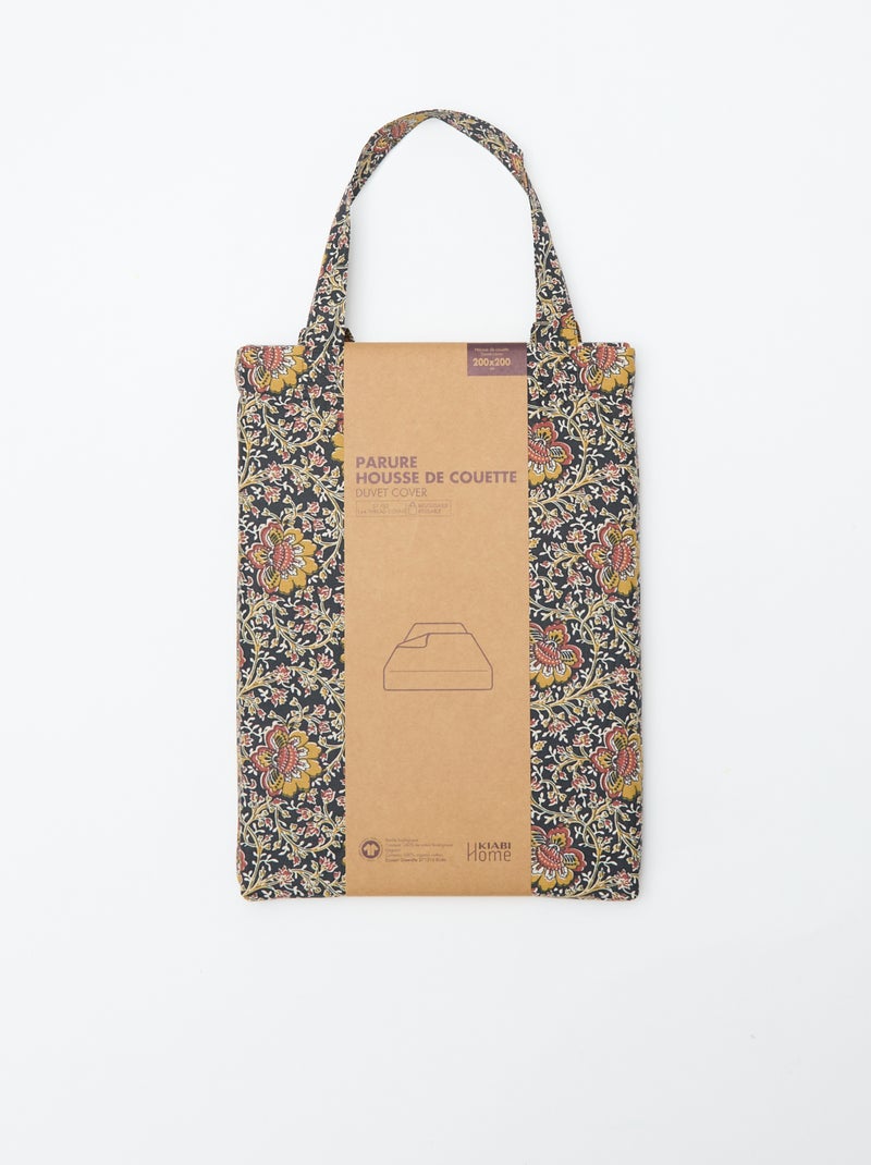 Funda nórdica de algodón (200 x 200 cm) - Kiabi Home Negro - Kiabi
