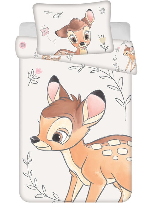 Funda nórdica de algodón bambi 100x135 cm con funda de almohada - juego de cama infantil - Kiabi