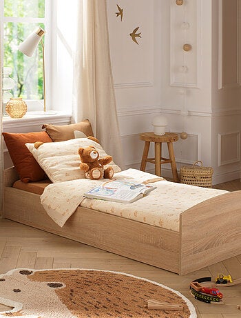 Funda nórdica de algodón beige 100x135cm y funda de - SAUTHON