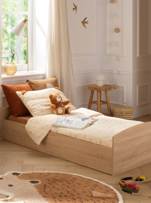 Funda nórdica de algodón beige 100x135cm y funda de - SAUTHON - Kiabi