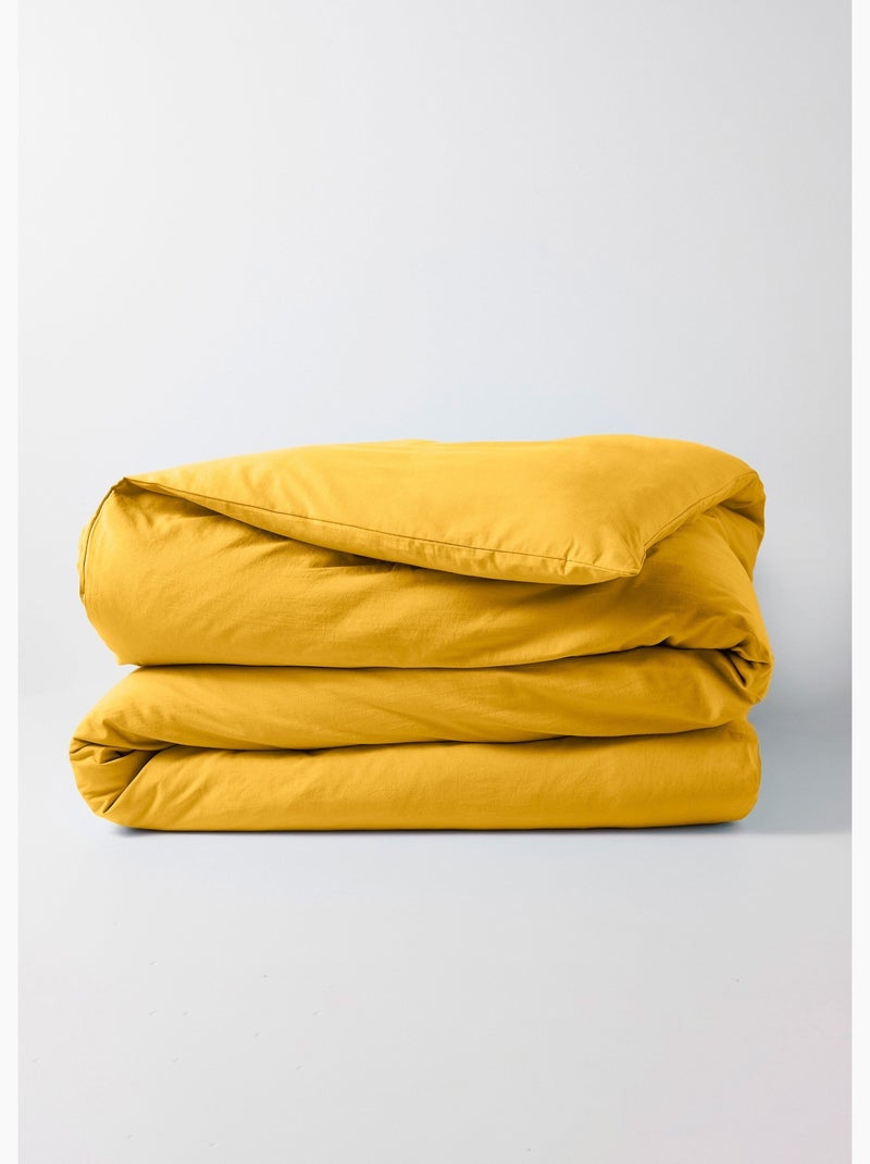 Funda nórdica de algodón liso - Afibel Amarillo oscuro - Kiabi