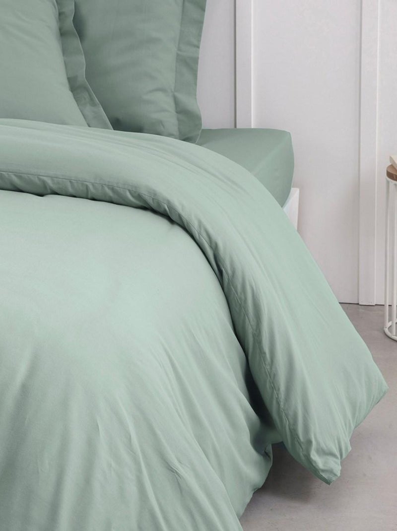 Funda nórdica de algodón liso - Afibel Azul celadón - Kiabi