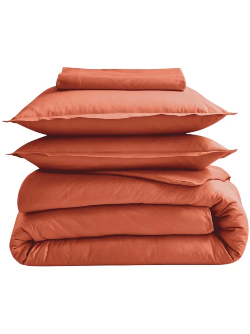 Funda nórdica de algodón orgánico Naranja - Kiabi