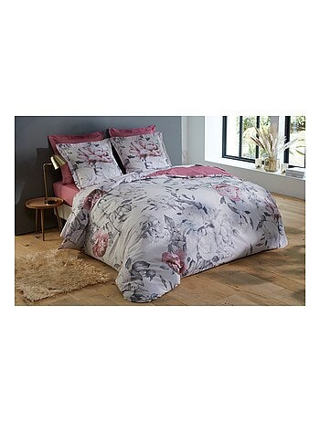 Funda nórdica de algodón puro con estampado floral. - Afibel