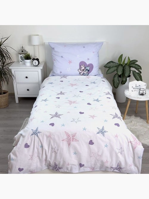 Funda nórdica de algodón stitch & angel 140x200 cm con funda de almohada - juego de cama infantil - Kiabi Funda nórdica de algodón stitch & angel 140x200 cm con funda de almohada - juego de cama infantil - Kiabi