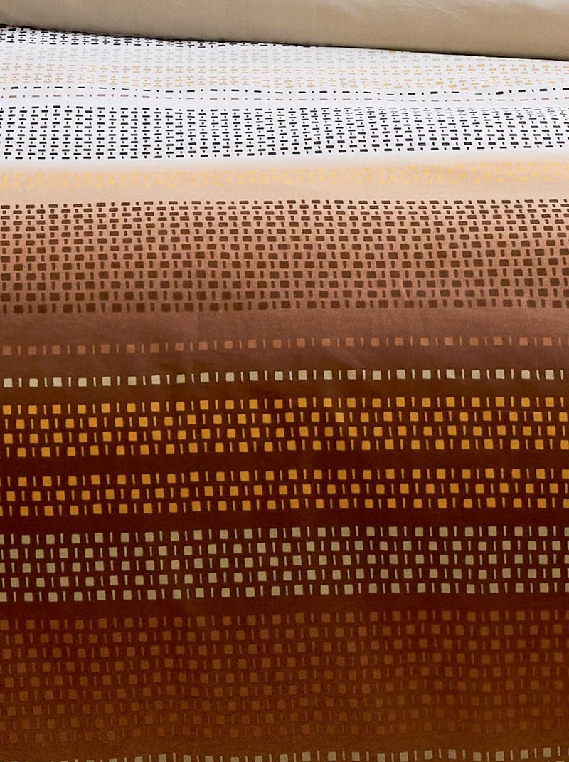 Funda nórdica de estilo geométrico de algodón Cobre - Kiabi
