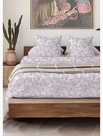 Funda nórdica de franela de algodón con estampado botánico - Afibel