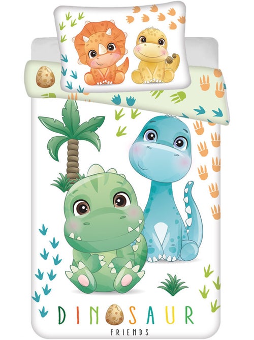 Funda nórdica dinosaurios 100x135 cm + funda de almohada - juego de cama para bebé - Kiabi