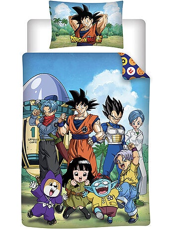 Funda Nórdica Dragon Ball 140x200cm + Funda Almohada 65x65cm – Goku Vegeta – Policotón – Licencia Of