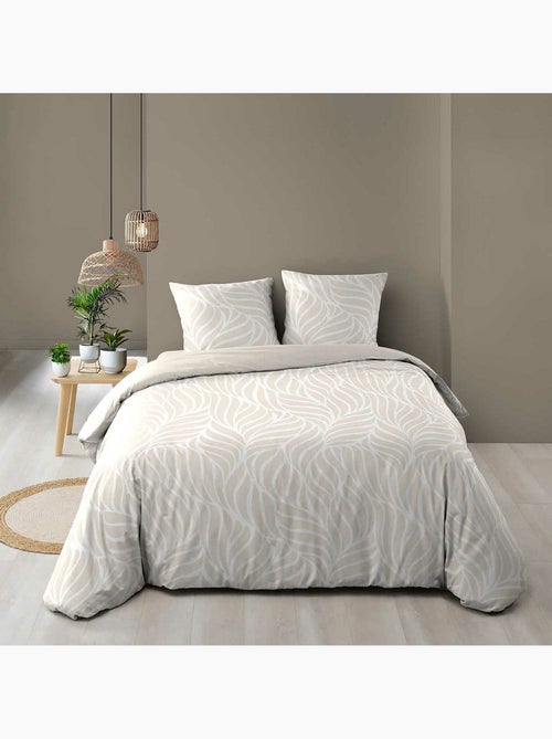 Funda nórdica estampada 57 hilos follaje moderno – 2 fundas de almohada incluidas - Kiabi Funda nórdica estampada 57 hilos follaje moderno – 2 fundas de almohada incluidas - Kiabi