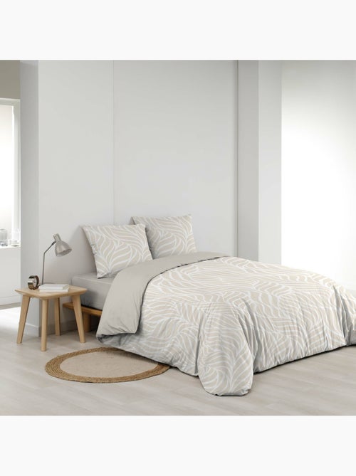 Funda nórdica estampada 57 hilos follaje moderno – 2 fundas de almohada incluidas - Kiabi Funda nórdica estampada 57 hilos follaje moderno – 2 fundas de almohada incluidas - Kiabi