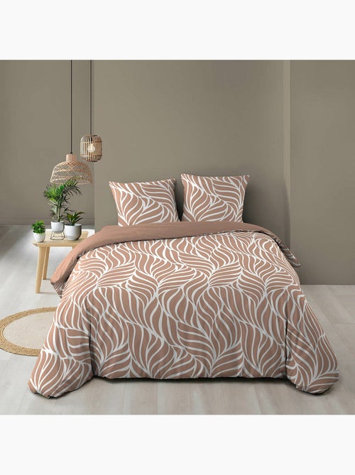 Funda nórdica estampada 57 hilos follaje moderno – 2 fundas de almohada incluidas - Kiabi Funda nórdica estampada 57 hilos follaje moderno – 2 fundas de almohada incluidas - Kiabi