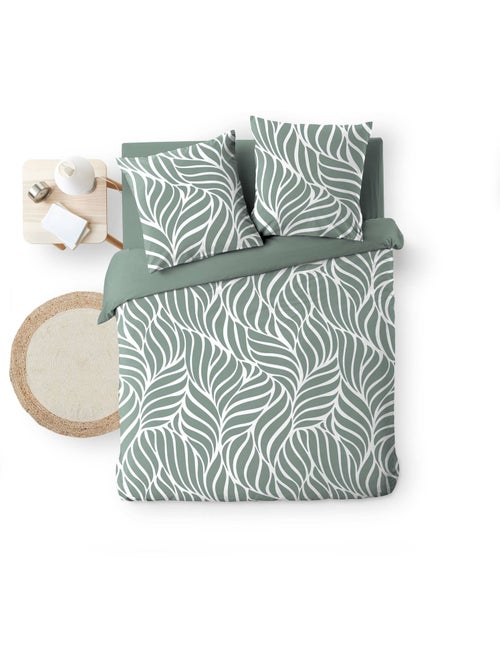 Funda nórdica estampada 57 hilos follaje moderno – 2 fundas de almohada incluidas - Kiabi Funda nórdica estampada 57 hilos follaje moderno – 2 fundas de almohada incluidas - Kiabi