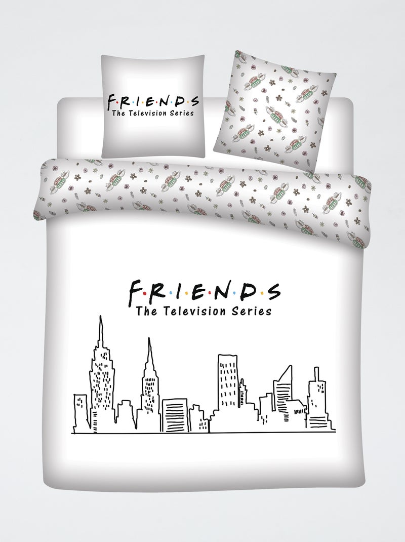 Funda nórdica 'Friends' 240x220 y 63x63 cm Blanco - Kiabi